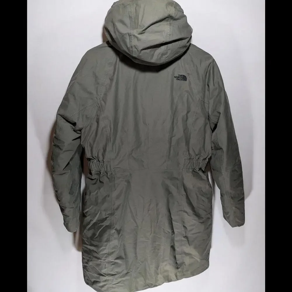 Womens The North Face Green Arctic Coat Parka‎ 550 Down Dryvent Taupe Size Large